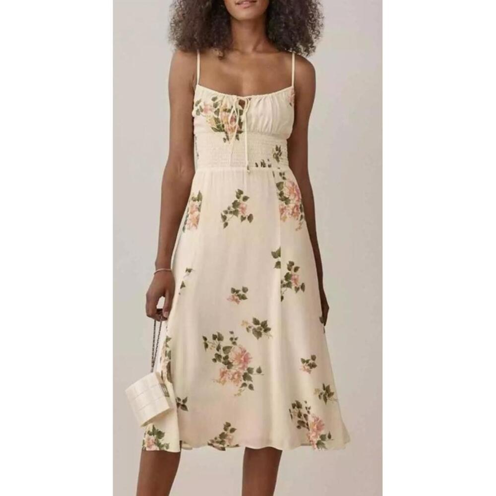 Reformation Bran Dress in Marcona Size 2 EUC
